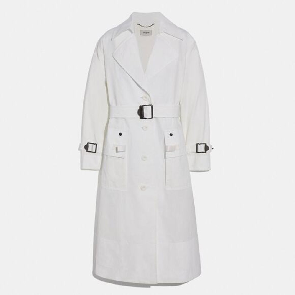Coach Women's White Trench Coat